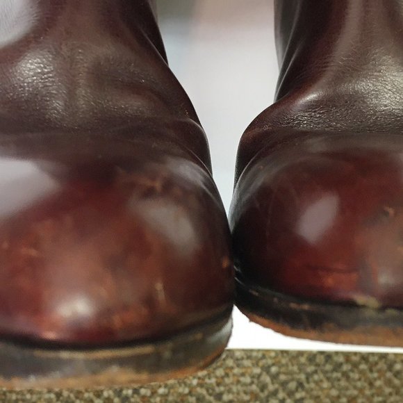 TANINO CRISCI BROWN LEATHER KNEE HIGH HEEL BOOTS - Picture 11 of 11